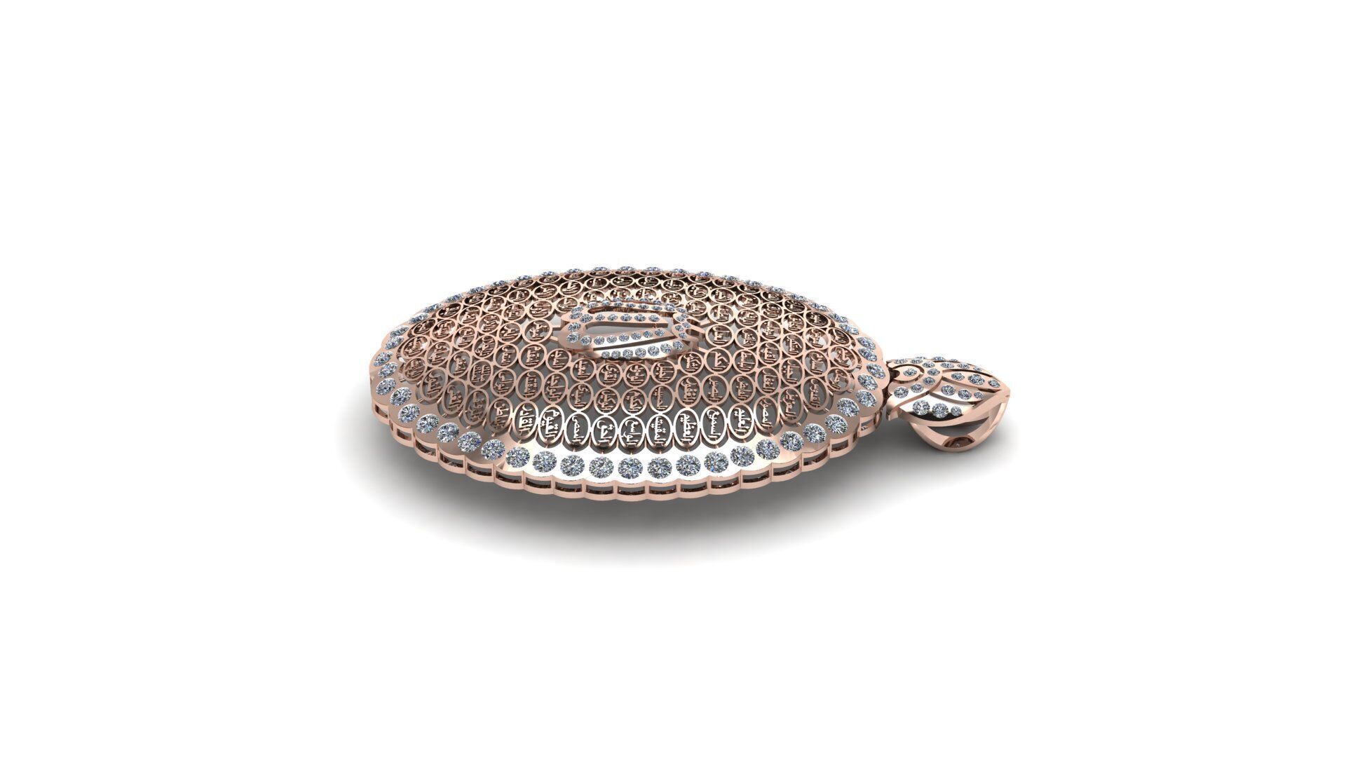 99 ALLAH Name Pendant 3D print model_7