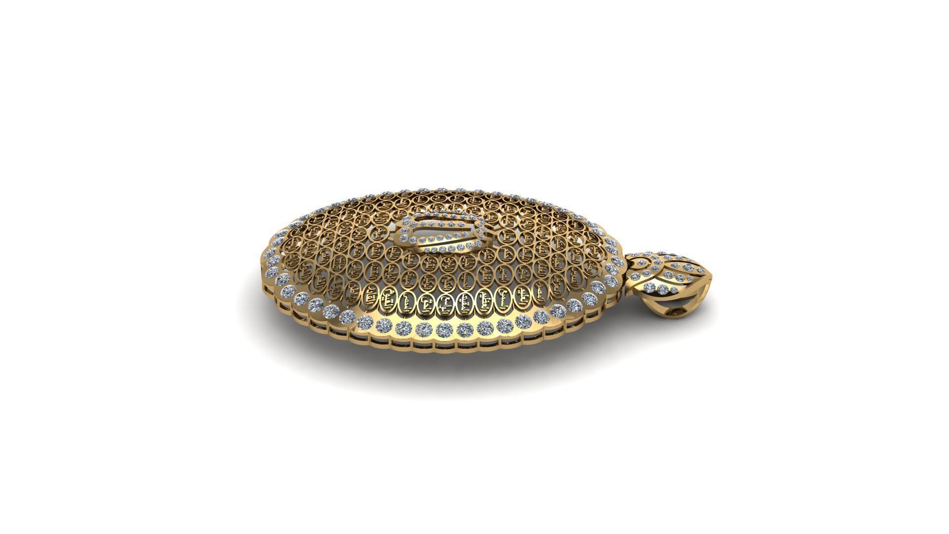 99 ALLAH Name Pendant 3D print model_5