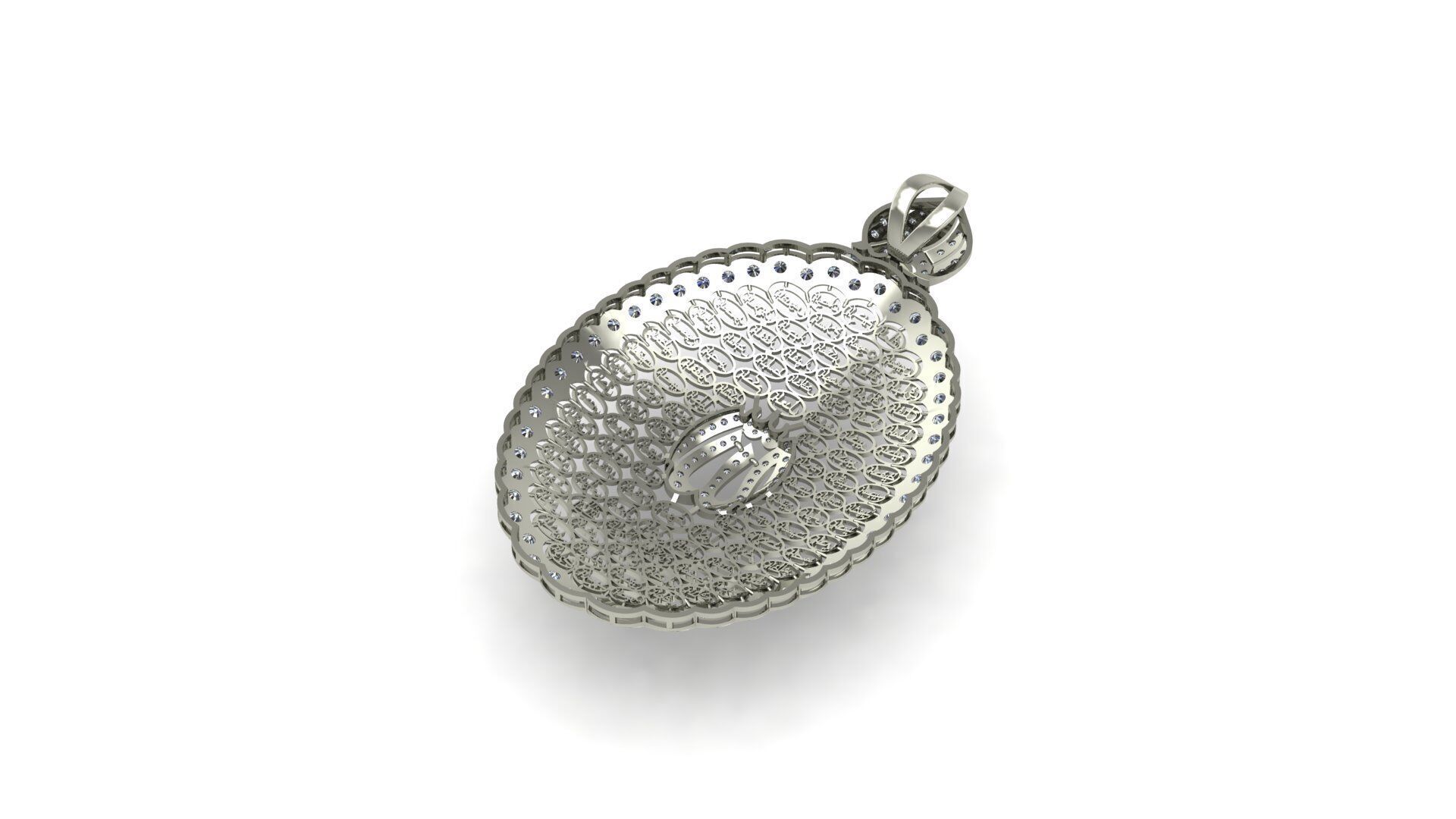 99 ALLAH Name Pendant 3D print model_9