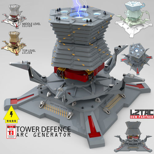 Arc Emitter Free 3D model