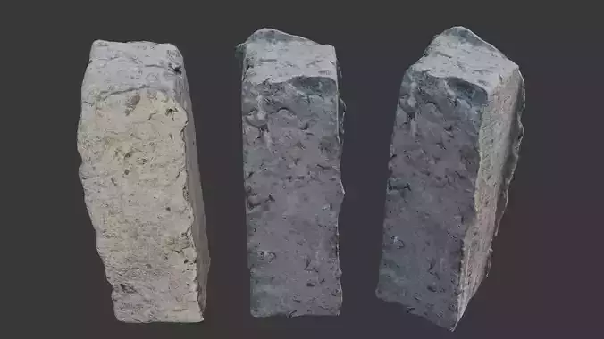 Weathered Concrete Block Scan