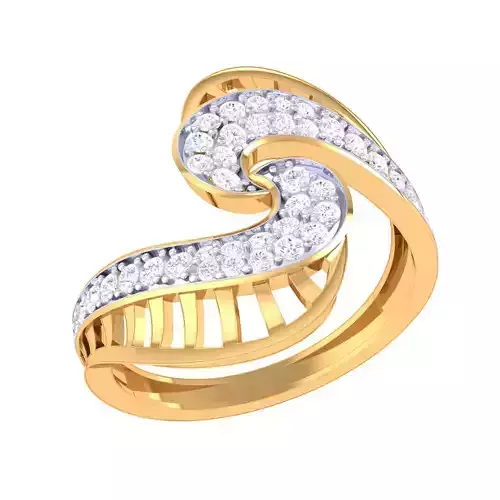 Printable 3D jewelry model of Lady diamond ring