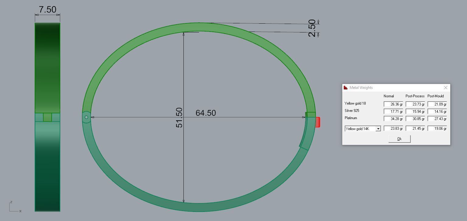 Bracelet Gold 3D print model_6