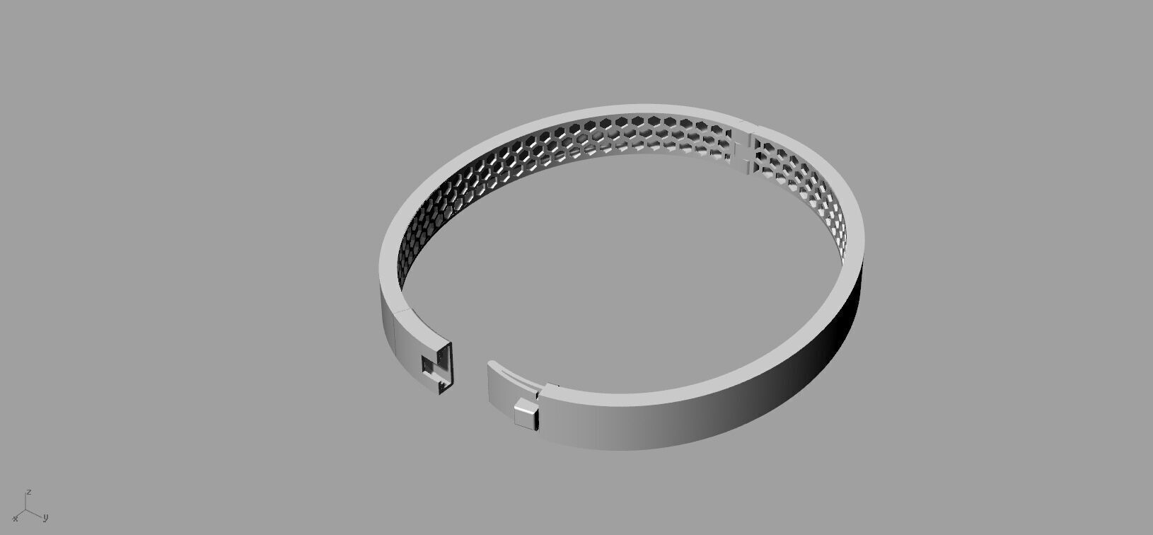 Bracelet Gold 3D print model_5