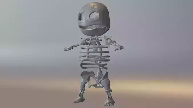 Squirtle Skeleton 3D print model