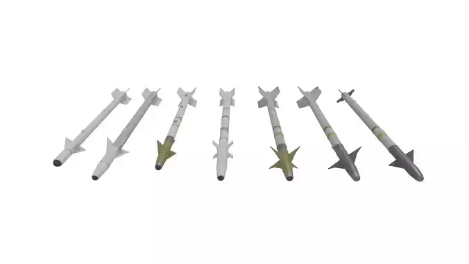 Aim-9 Sidewinders low poly collection