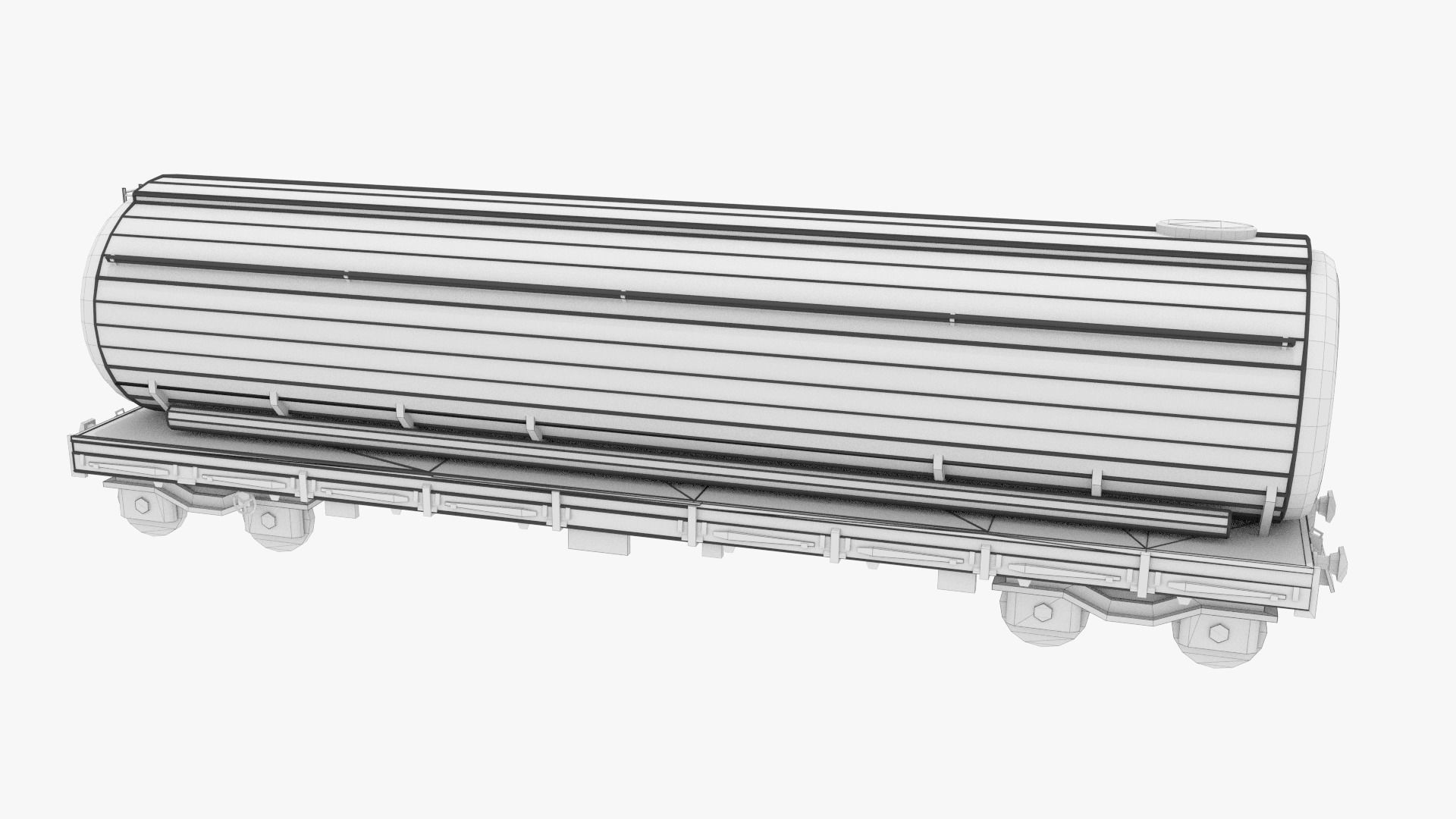 Train and Wagon Low-poly 3D model_14