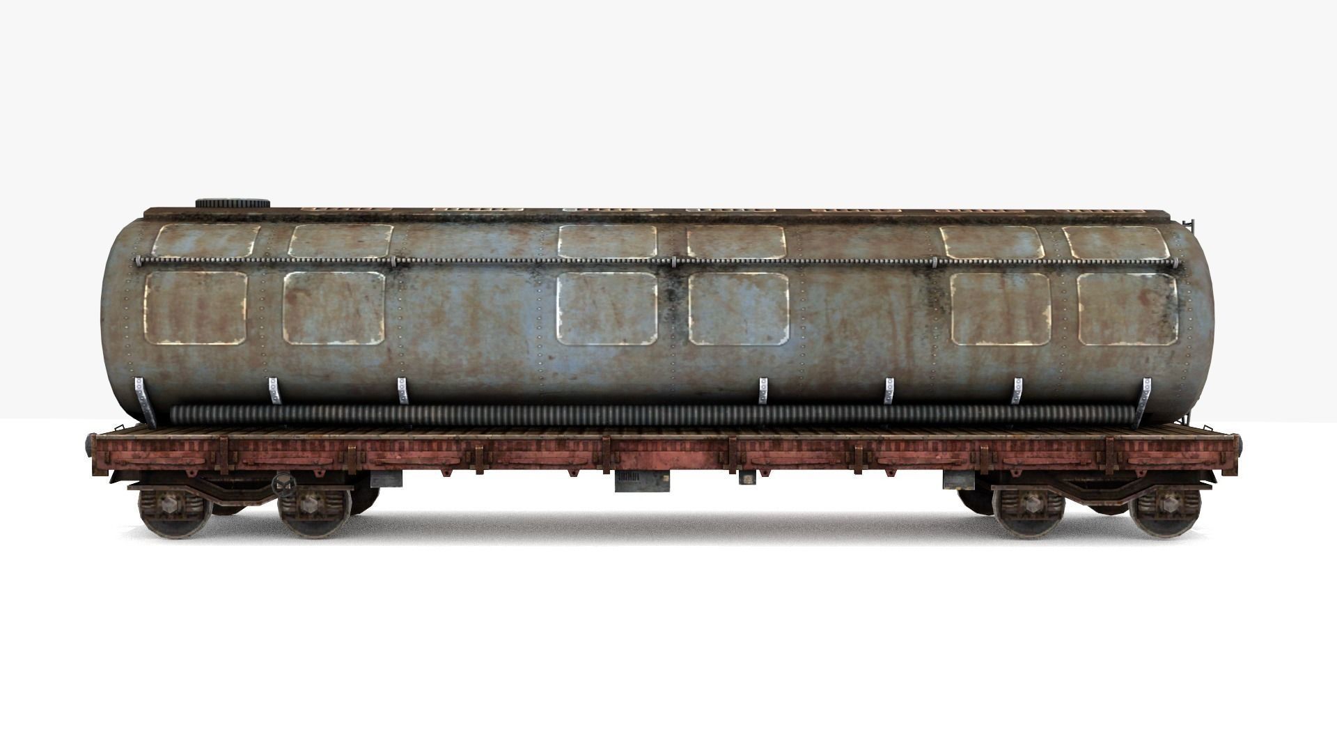 Train and Wagon Low-poly 3D model_9