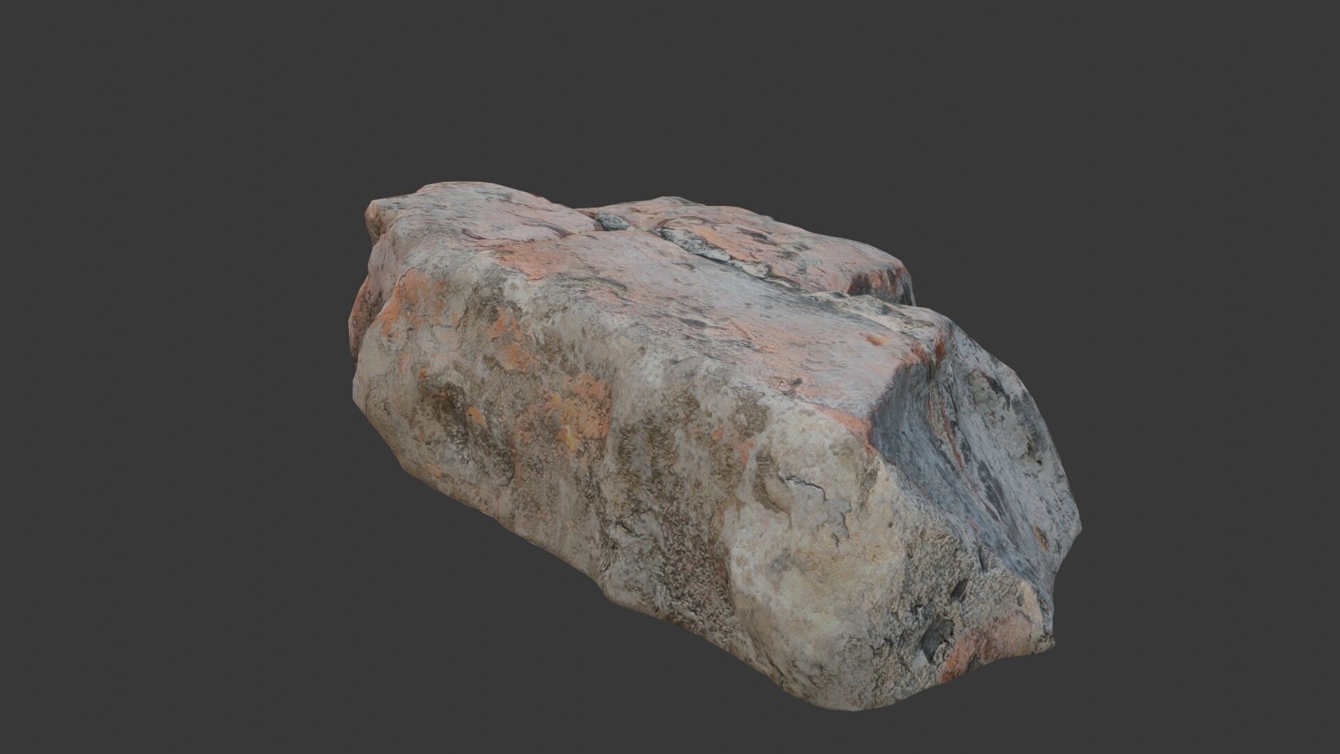 Weathered Red Brick with Engraving  Low-poly 3D model_5