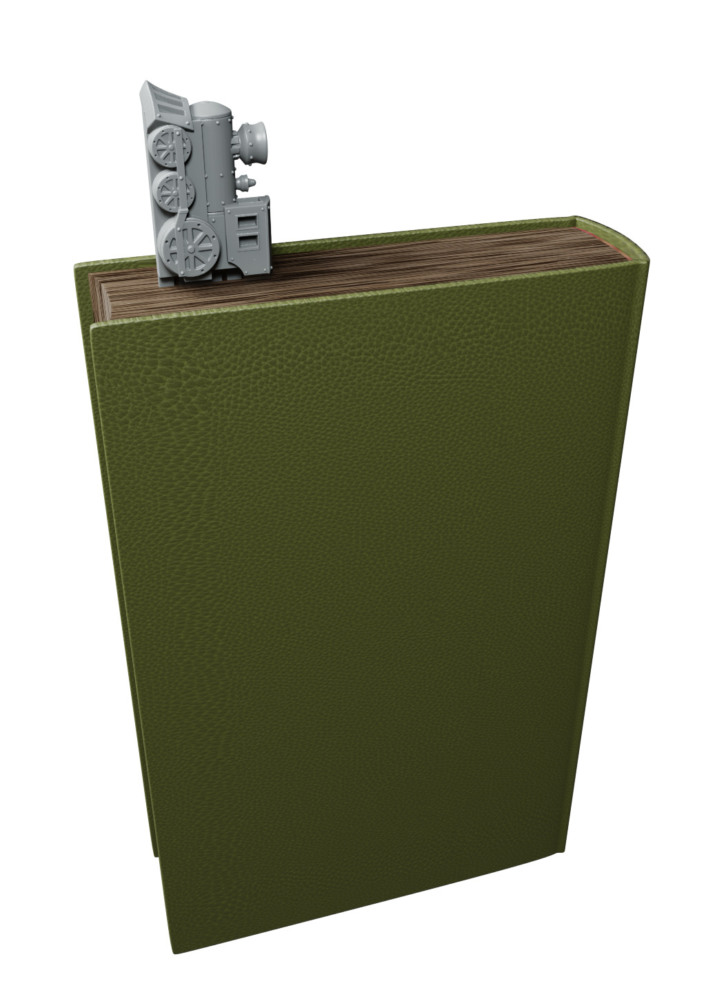 Train Bookmark 3D print model_1