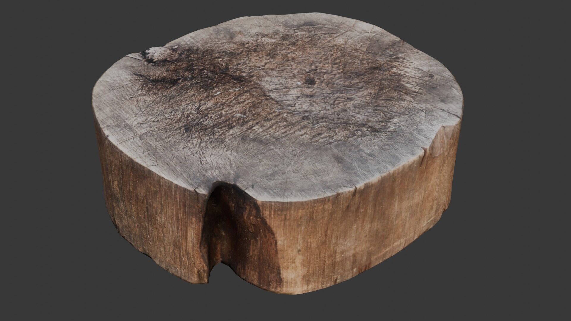 Tree Stump Scan Low-poly 3D model_1