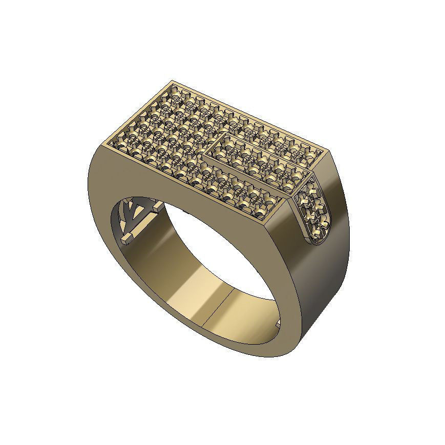 Mens ring 006 3D print model_4
