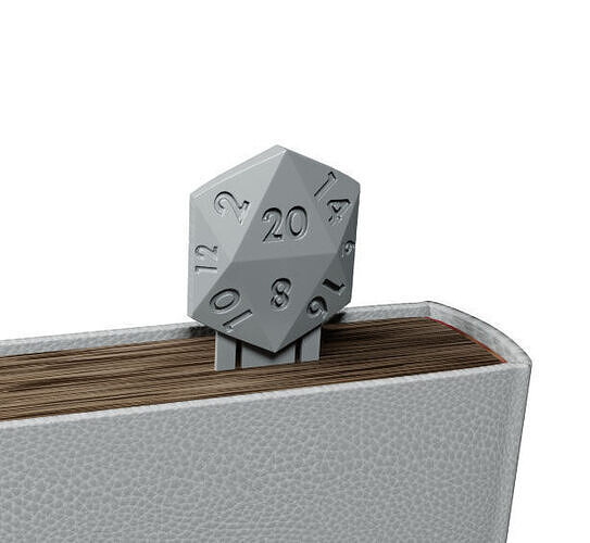 D20 Bookmark 3D print model