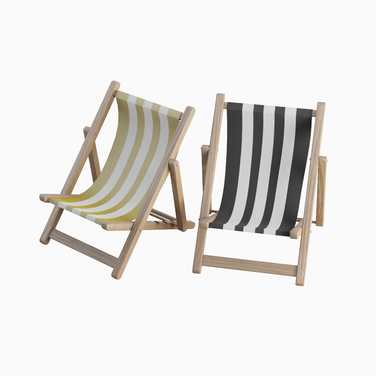 Beach Chair Set  Low-poly 3D model_16