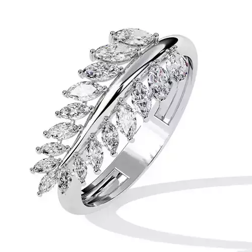 Printable 3D jewelry model of Solitaire Lady Ring with Diamond