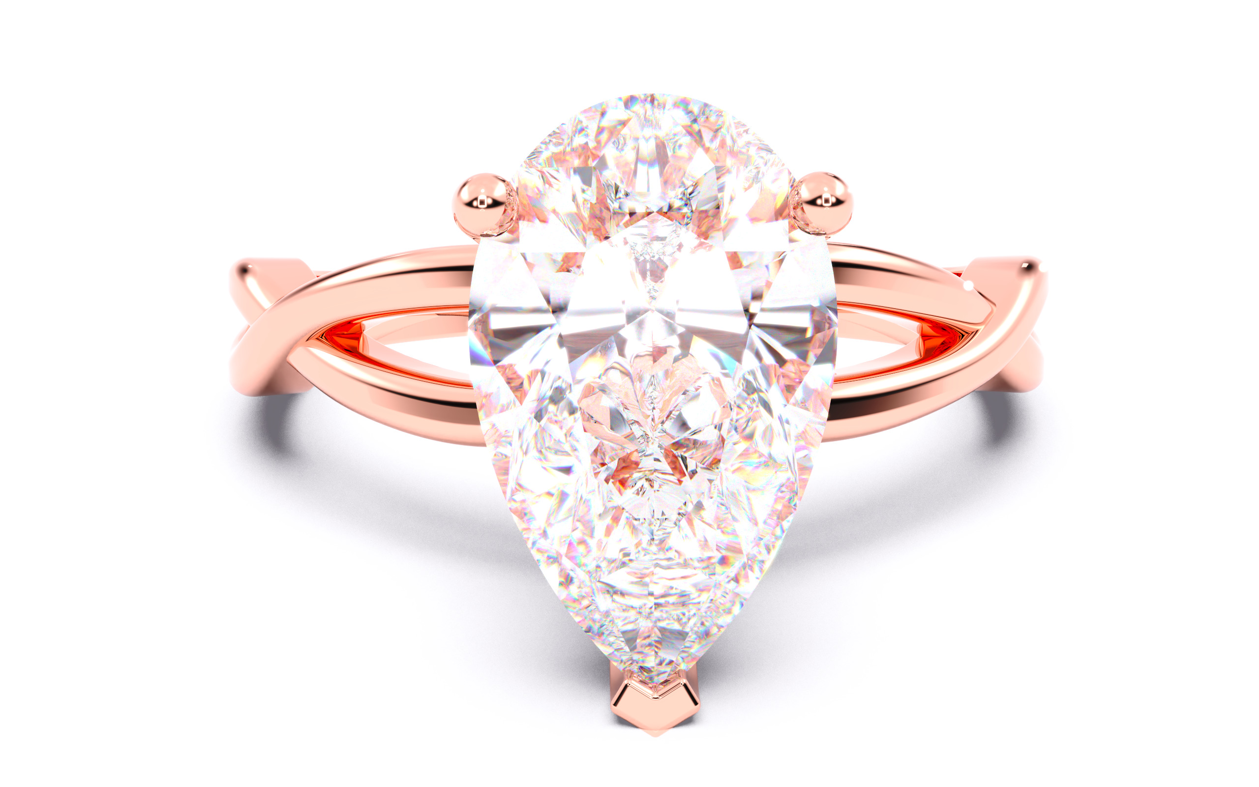 300 Solitaire Wedding Engagement Rings 3dm stl renders details 3D print model_107