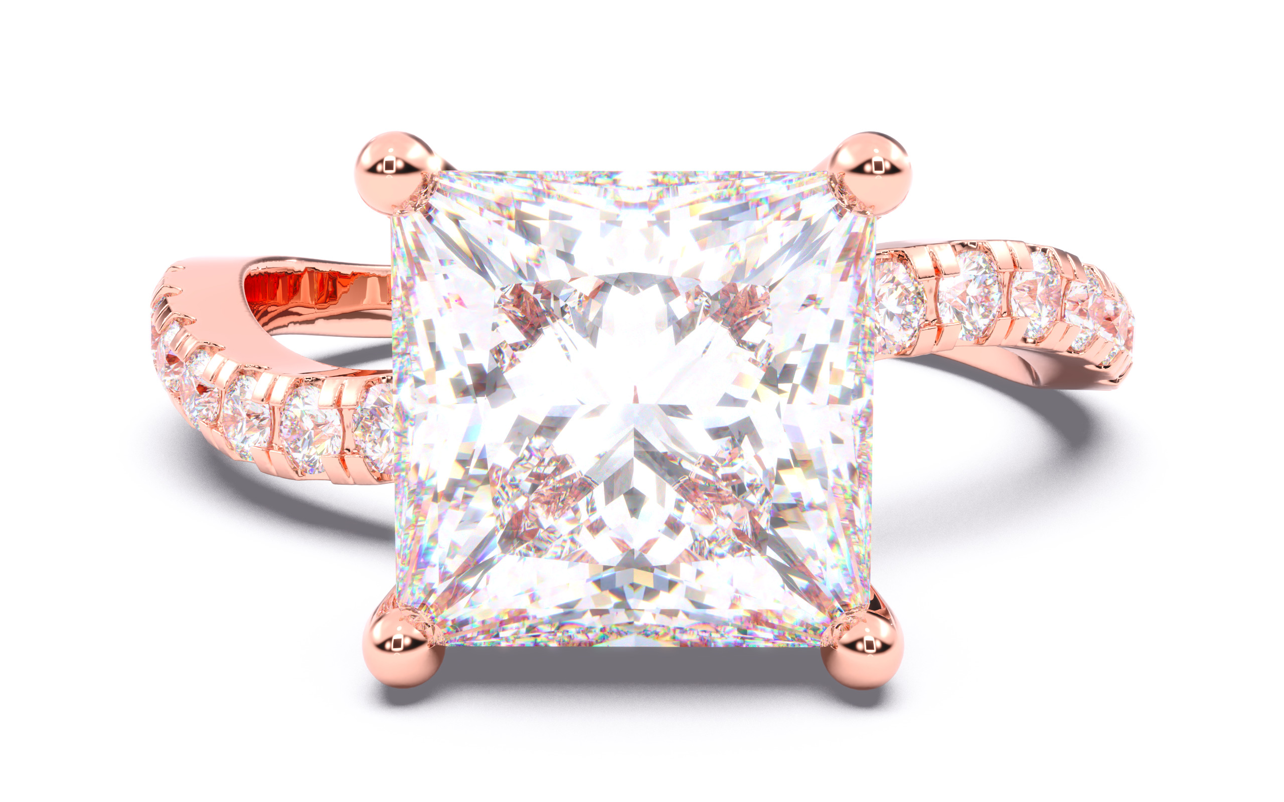 300 Solitaire Wedding Engagement Rings 3dm stl renders details 3D print model_98