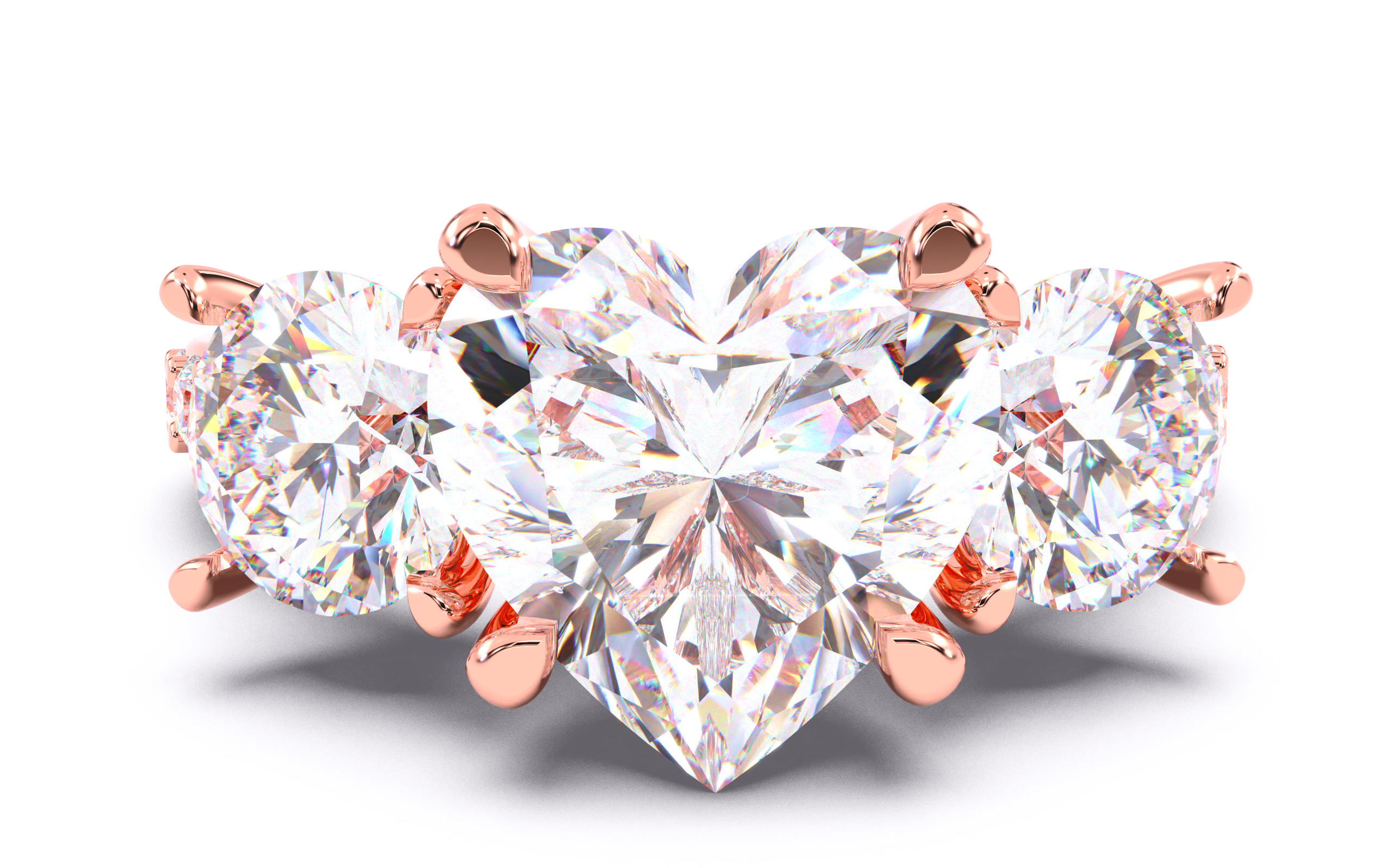 300 Solitaire Wedding Engagement Rings 3dm stl renders details 3D print model_16