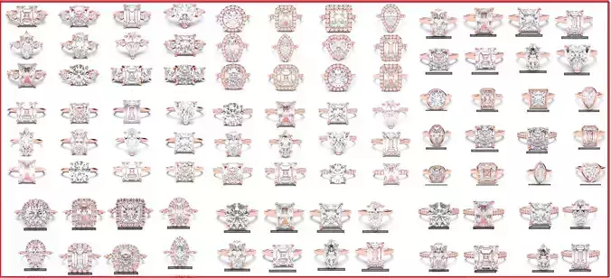 300 Solitaire Wedding Engagement Rings 3dm stl renders details 3D print model 300 Solitaire Wedding Engagement Rings 3dm stl renders details 3D print model