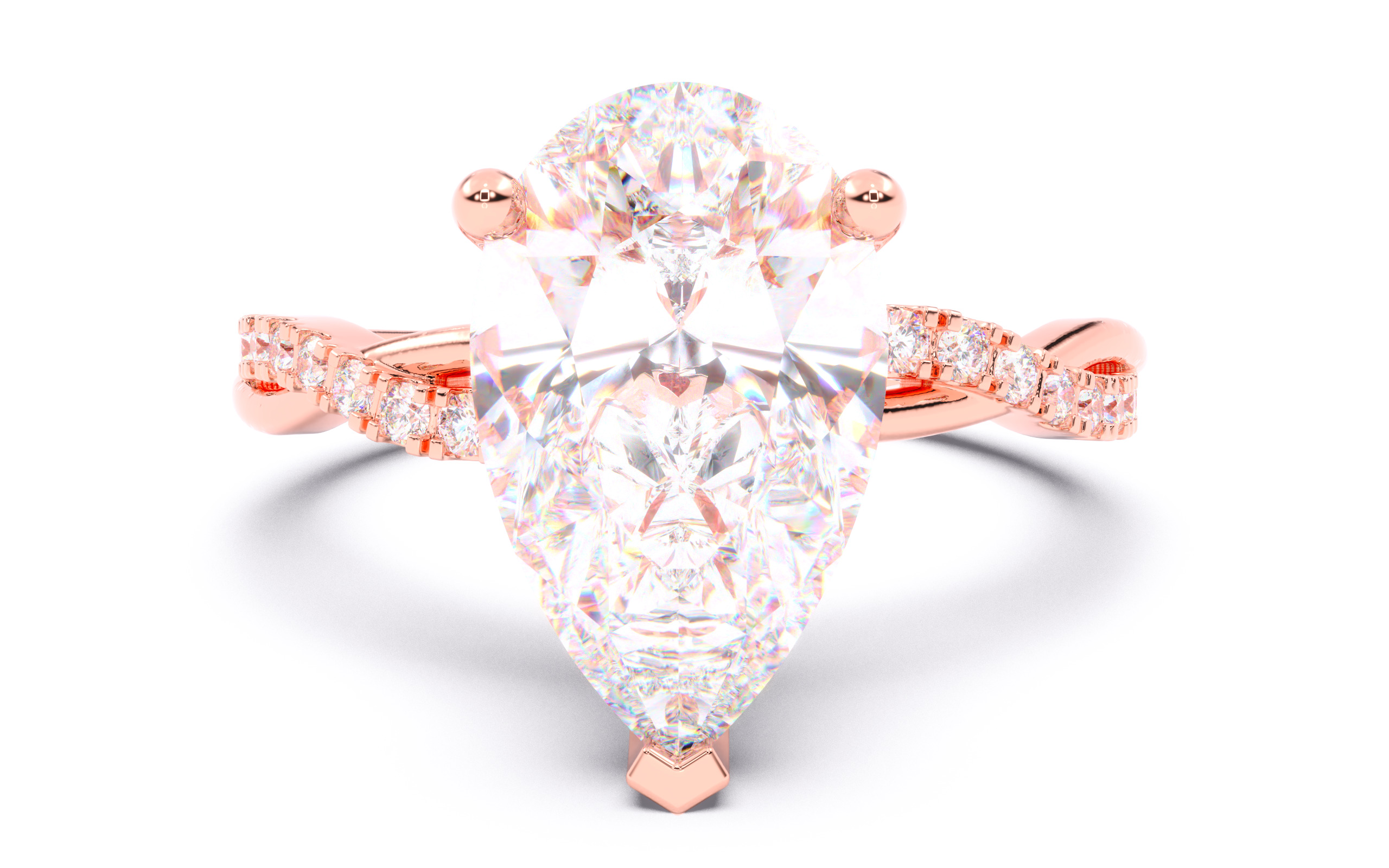 300 Solitaire Wedding Engagement Rings 3dm stl renders details 3D print model_86