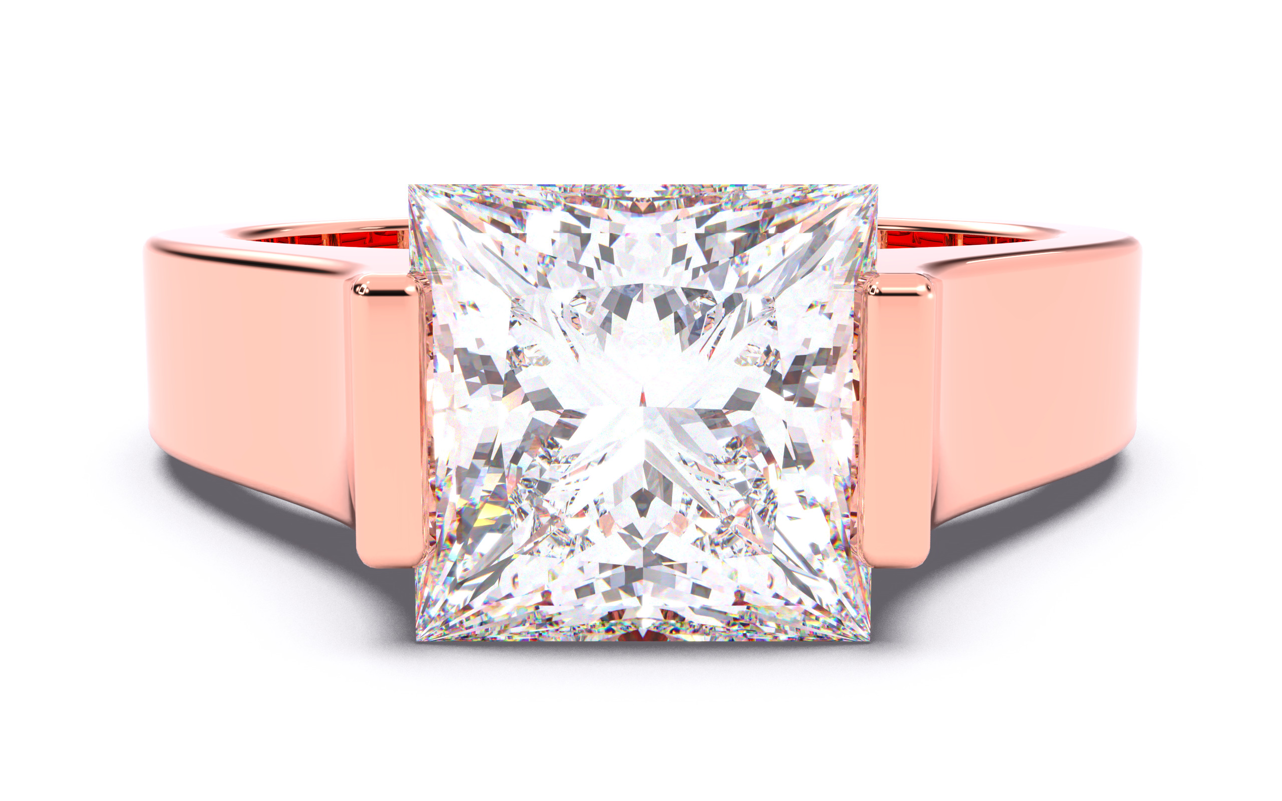 300 Solitaire Wedding Engagement Rings 3dm stl renders details 3D print model_71