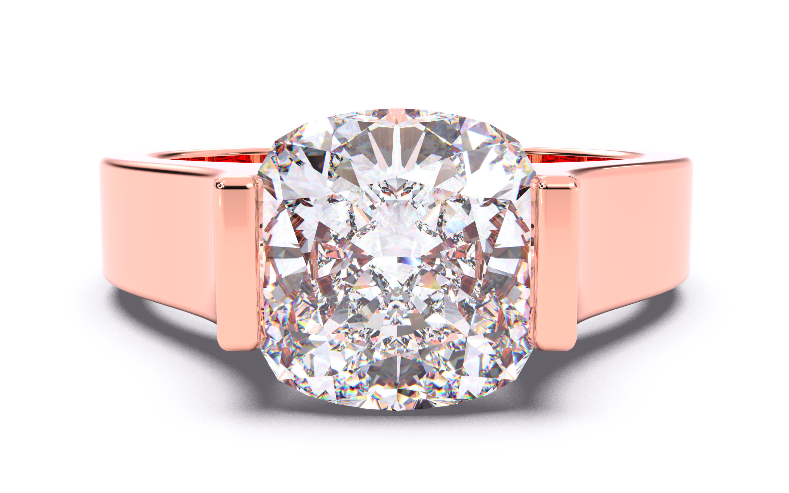 300 Solitaire Wedding Engagement Rings 3dm stl renders details 3D print model_46