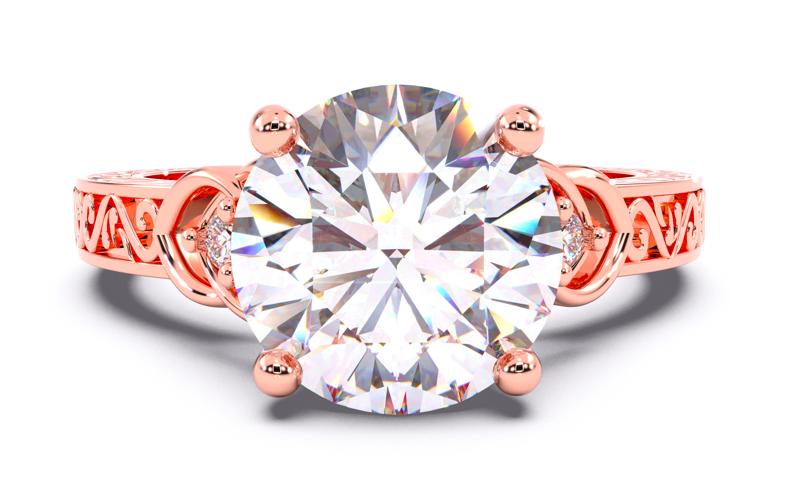 300 Solitaire Wedding Engagement Rings 3dm stl renders details 3D print model_84