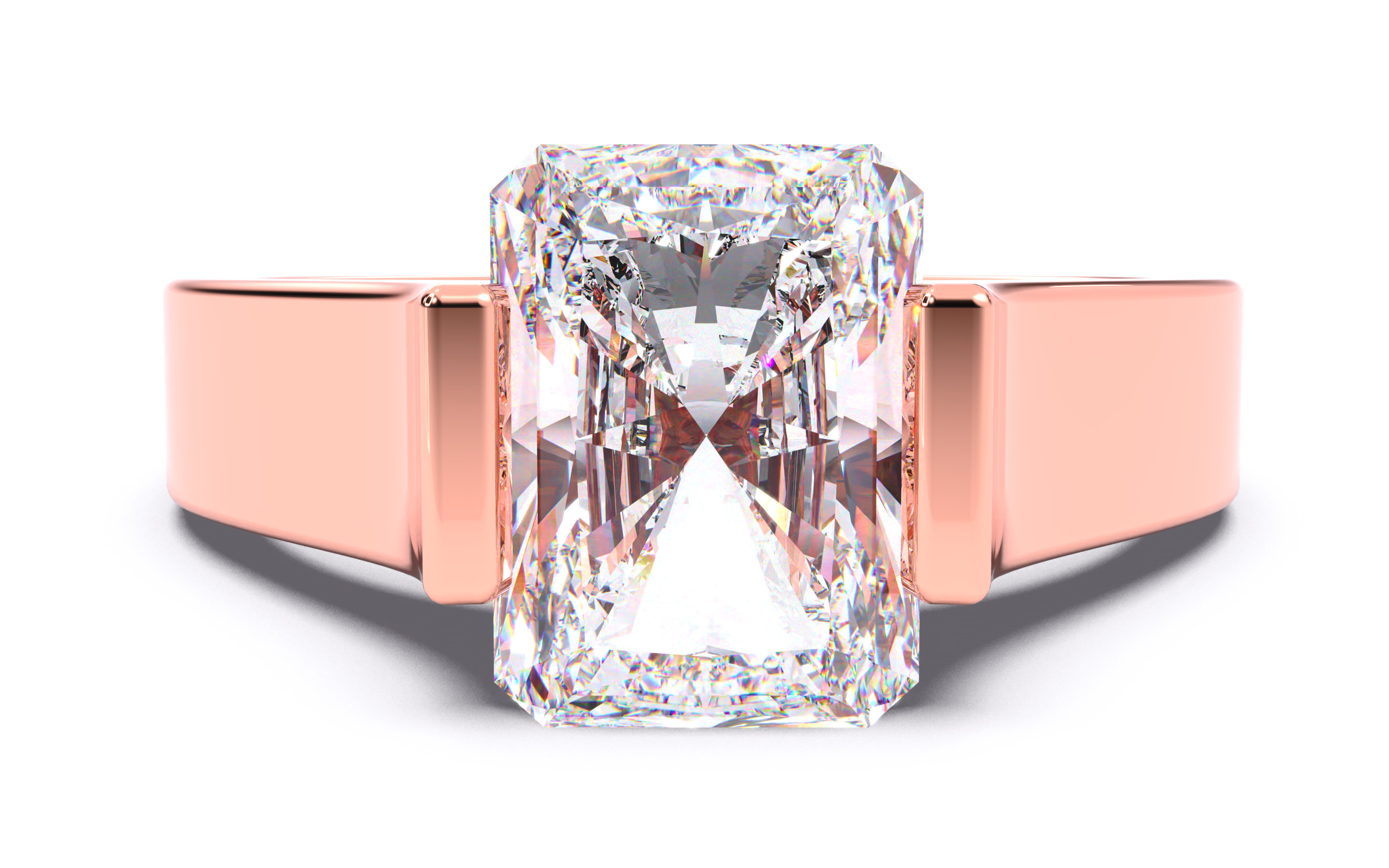 300 Solitaire Wedding Engagement Rings 3dm stl renders details 3D print model_23