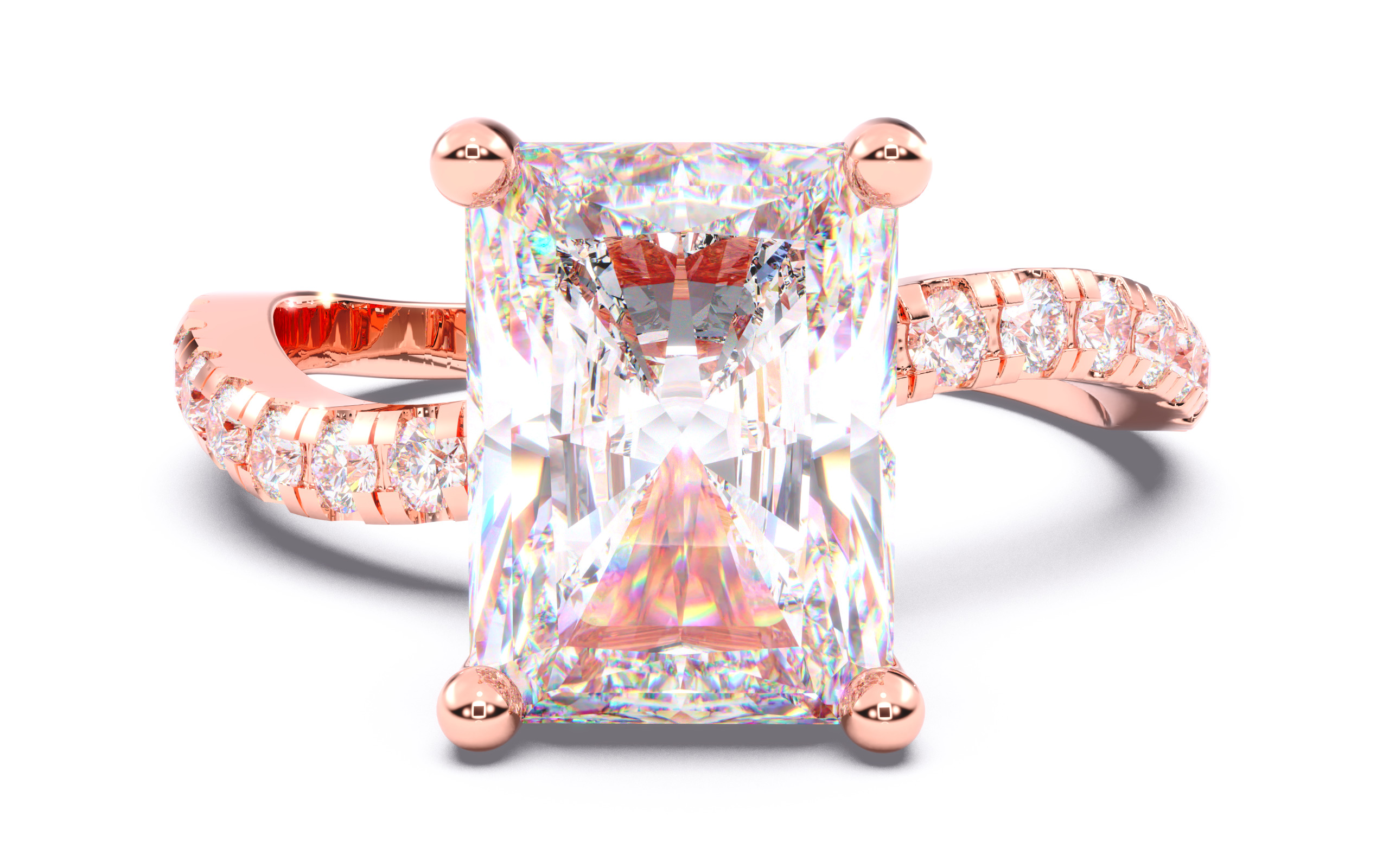 300 Solitaire Wedding Engagement Rings 3dm stl renders details 3D print model_99