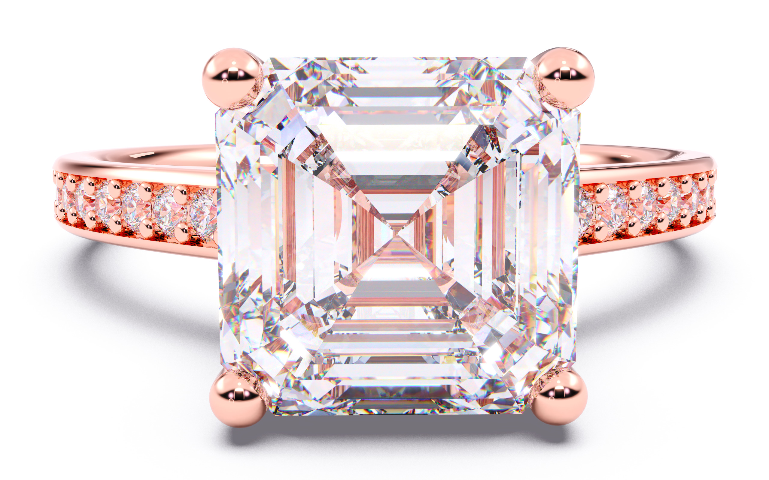 300 Solitaire Wedding Engagement Rings 3dm stl renders details 3D print model_14