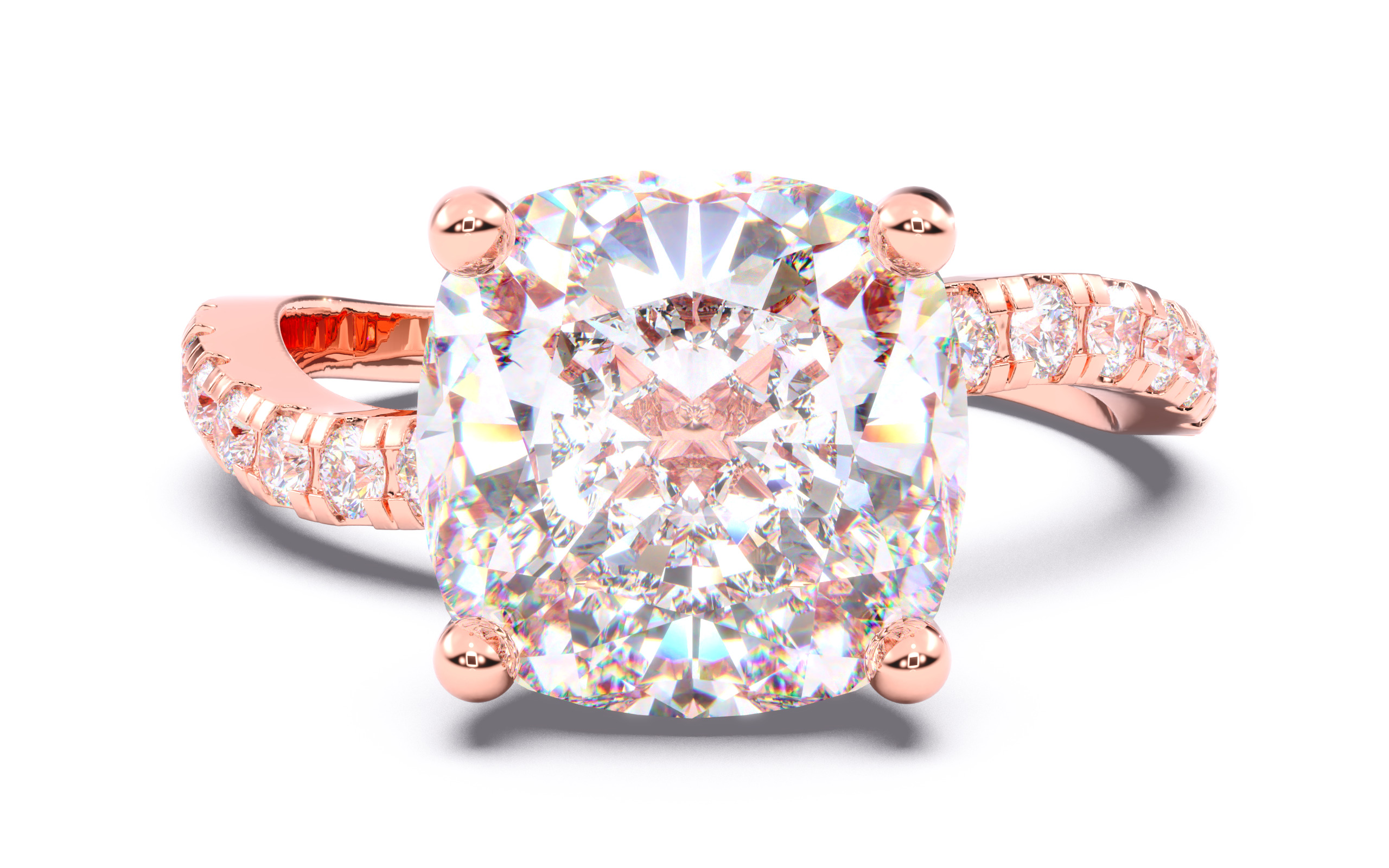 300 Solitaire Wedding Engagement Rings 3dm stl renders details 3D print model_93