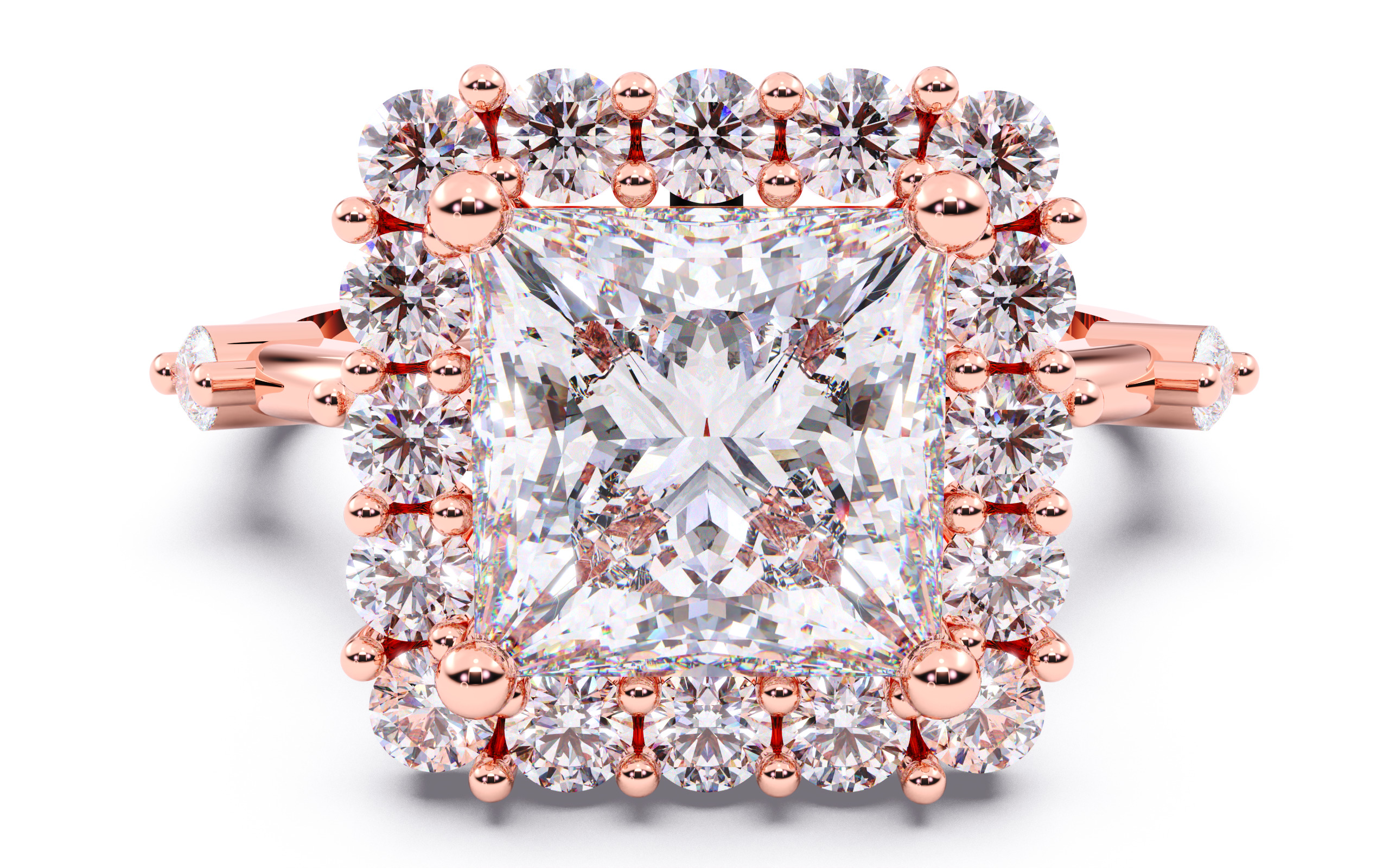 300 Solitaire Wedding Engagement Rings 3dm stl renders details 3D print model_20