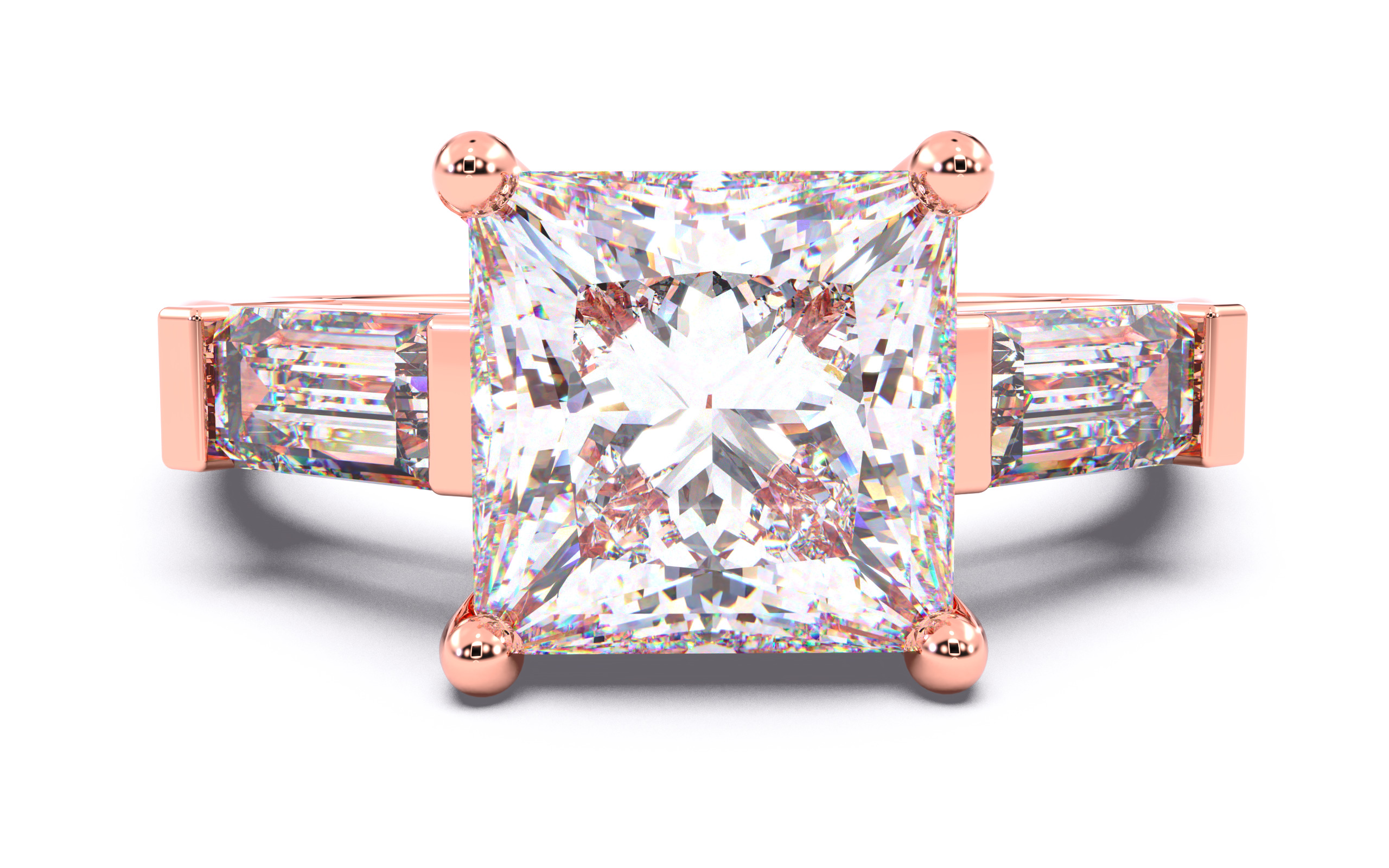 300 Solitaire Wedding Engagement Rings 3dm stl renders details 3D print model_104