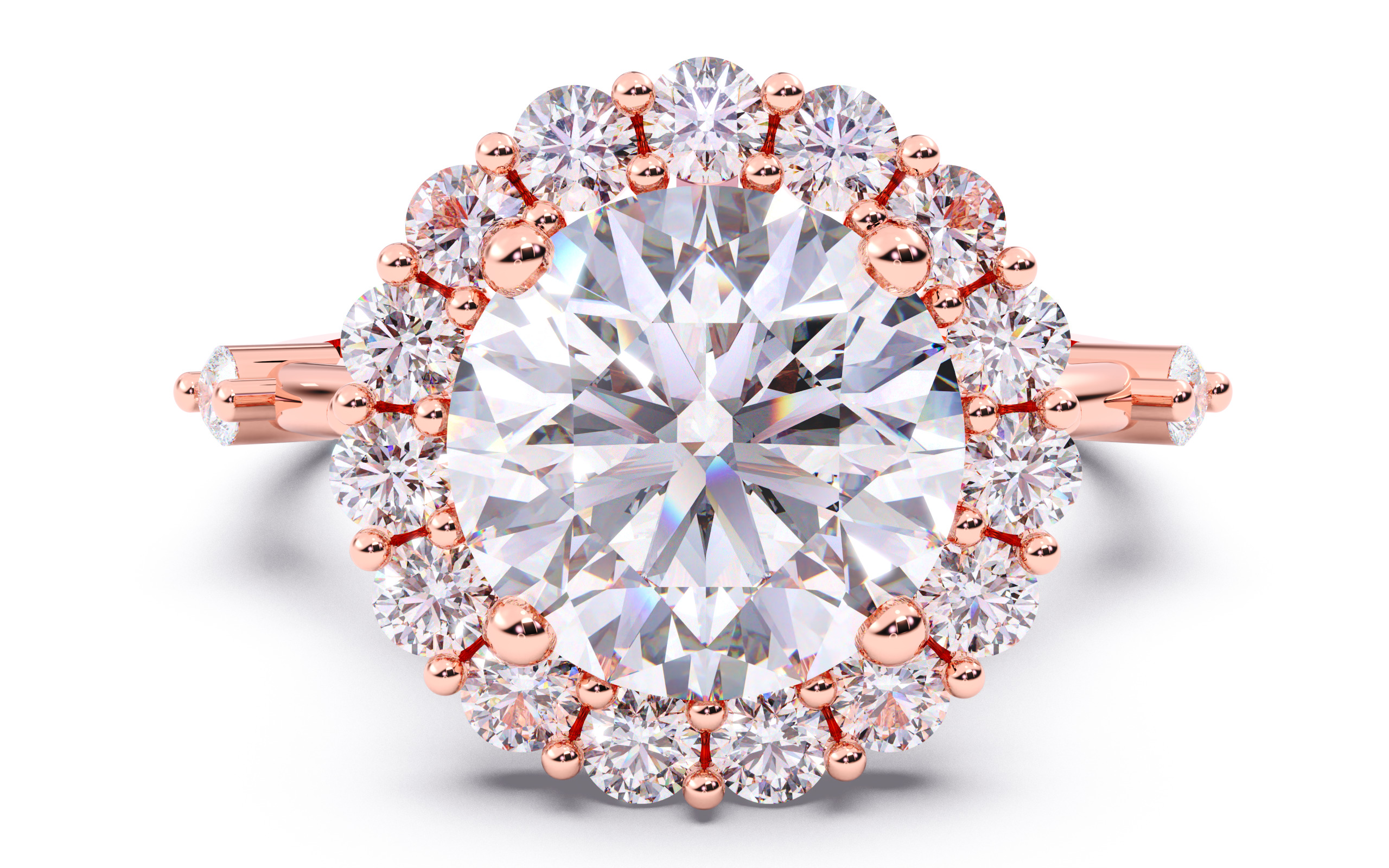 300 Solitaire Wedding Engagement Rings 3dm stl renders details 3D print model_30