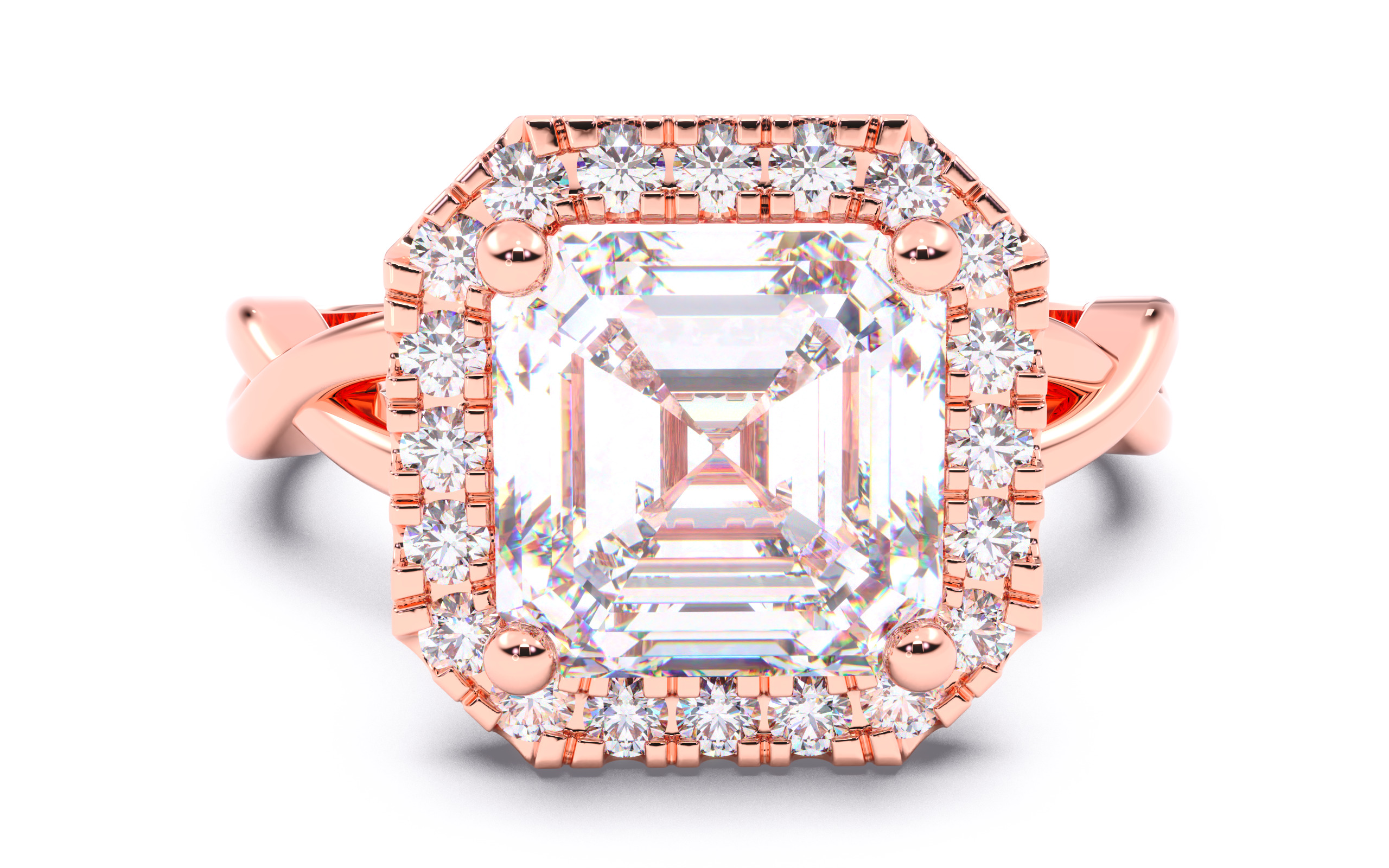 300 Solitaire Wedding Engagement Rings 3dm stl renders details 3D print model_75