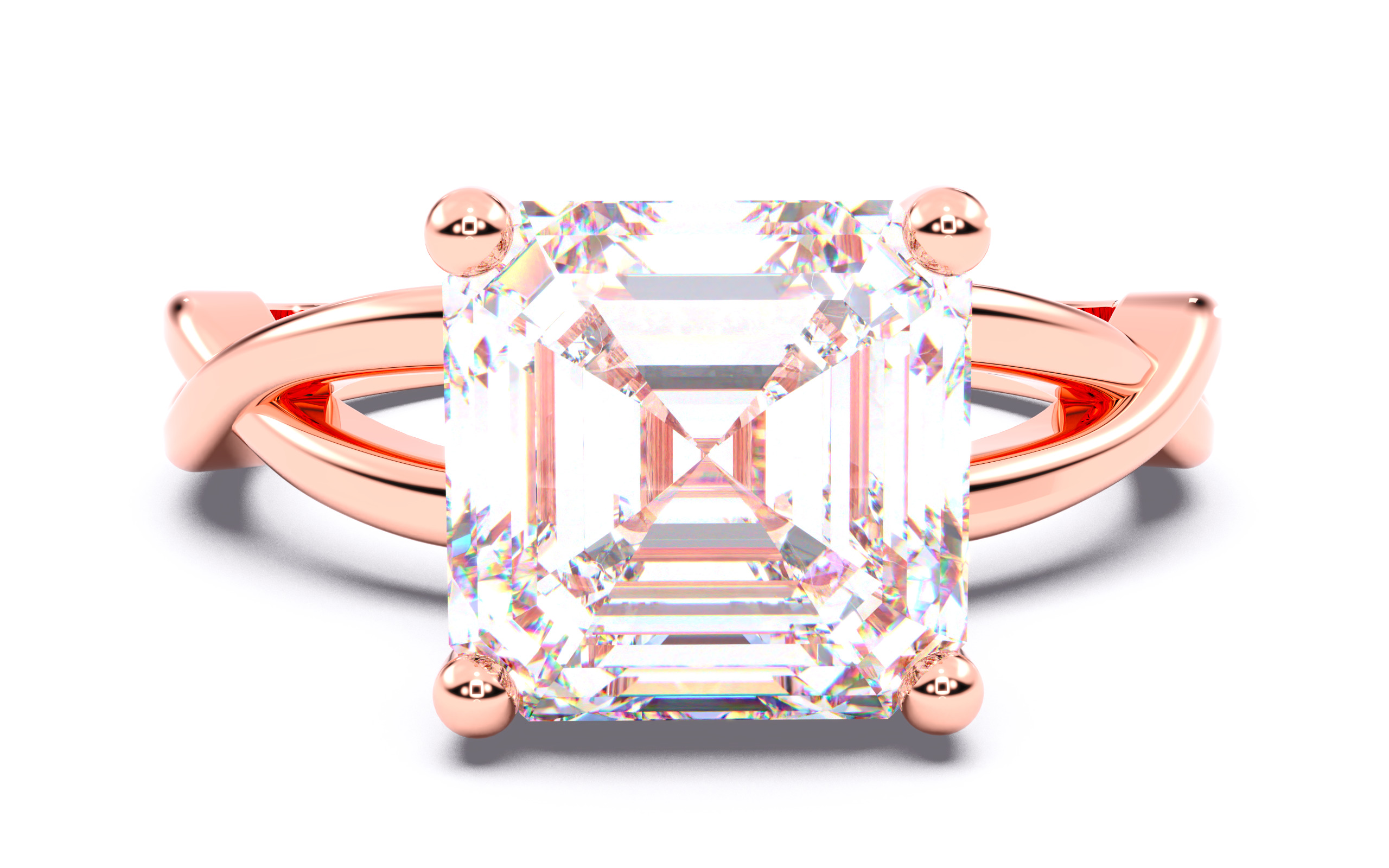 300 Solitaire Wedding Engagement Rings 3dm stl renders details 3D print model_113