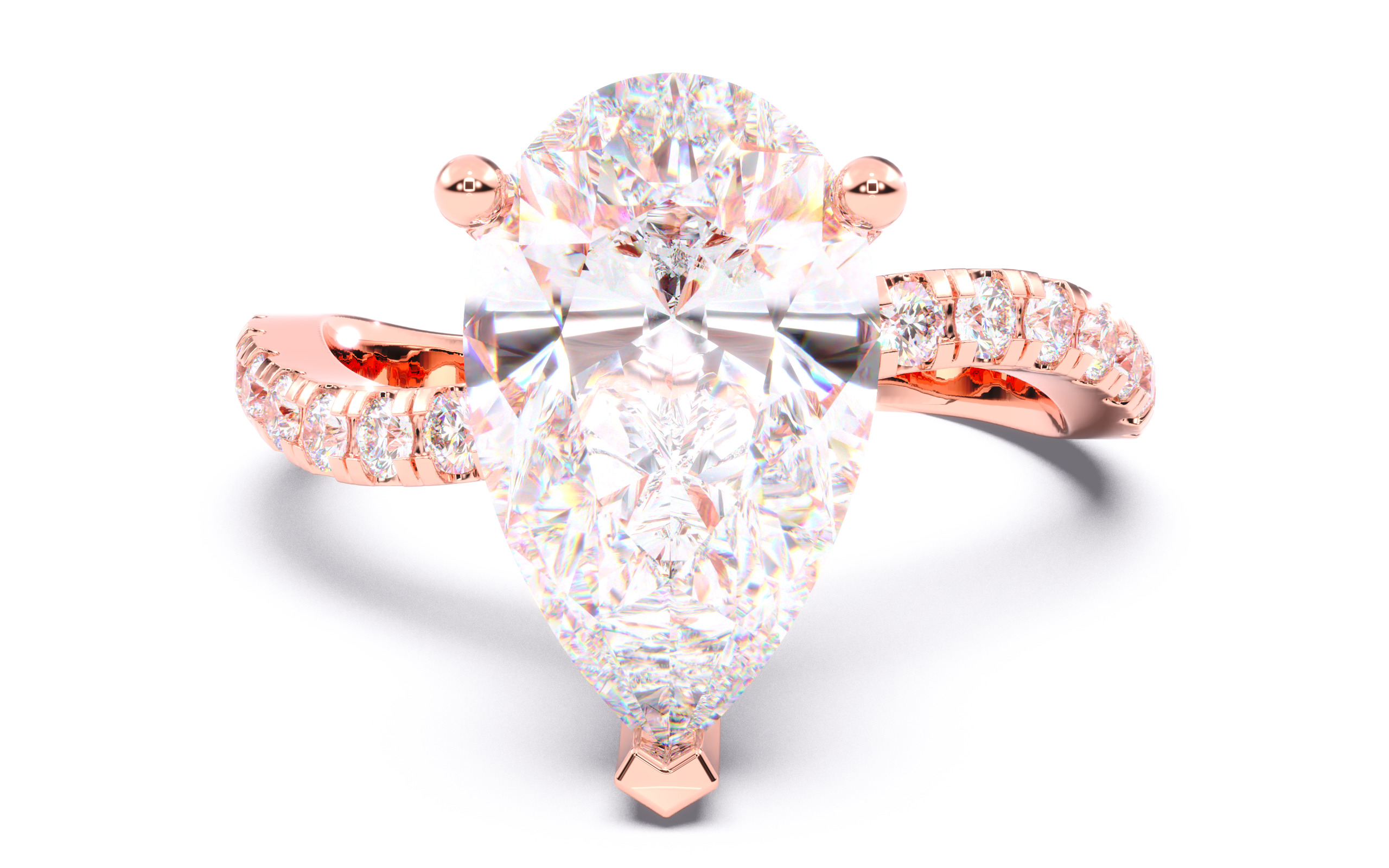 300 Solitaire Wedding Engagement Rings 3dm stl renders details 3D print model_100