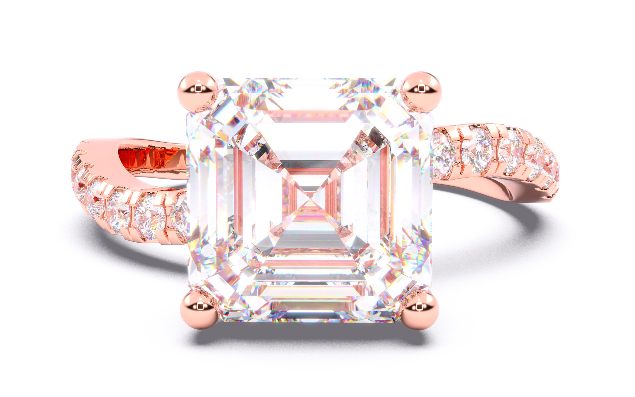 300 Solitaire Wedding Engagement Rings 3dm stl renders details 3D print model_89