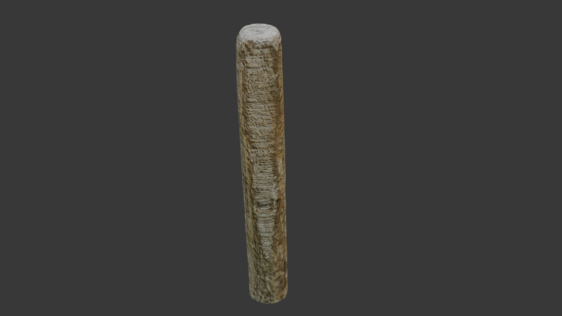 Realistic Wooden Fence Posts Low-poly 3D model_1