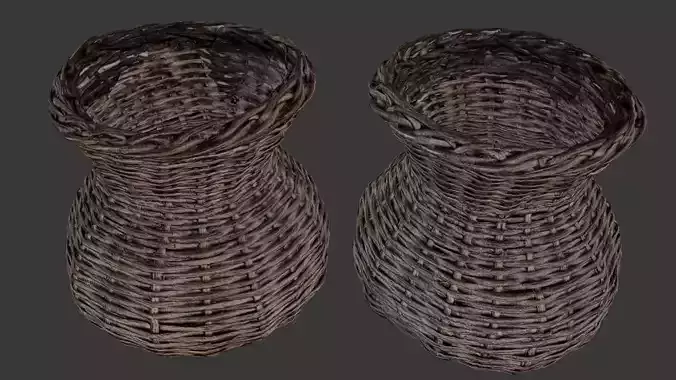 Realistic Wicker Basket