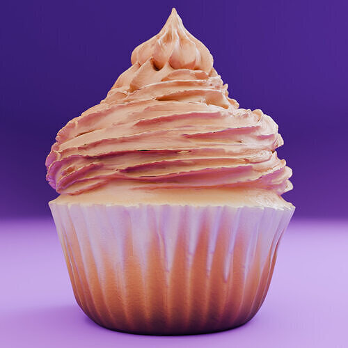 10 Beautiful Cupcakes in 3D Pack Low-poly 3D model 3