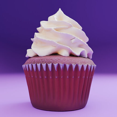 10 Beautiful Cupcakes in 3D Pack Low-poly 3D model 4