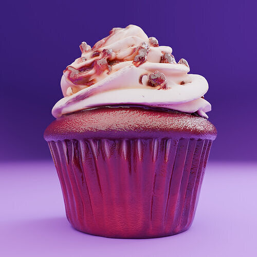 10 Beautiful Cupcakes in 3D Pack Low-poly 3D model 2