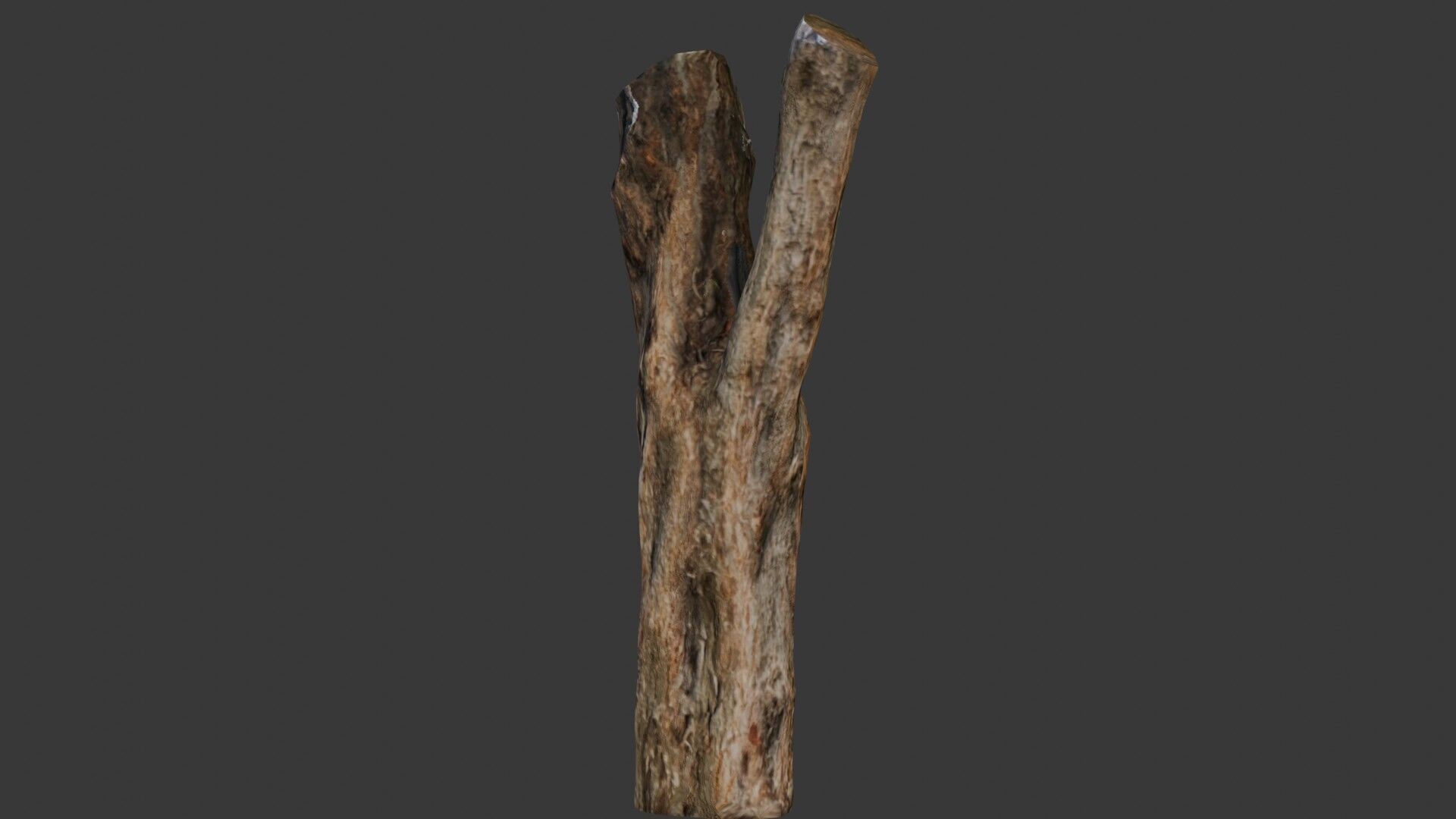 Weathered Tree Stump Low-poly 3D model_7