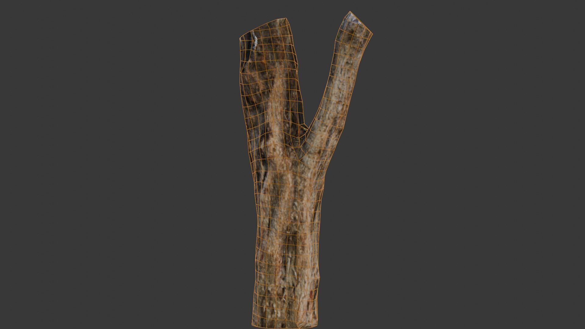 Weathered Tree Stump Low-poly 3D model_2