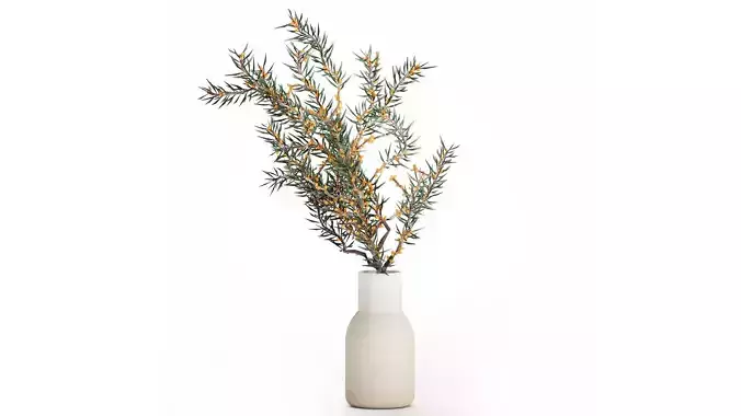 Bouquet Branches Yellow Berries Sea Buckthorn 523