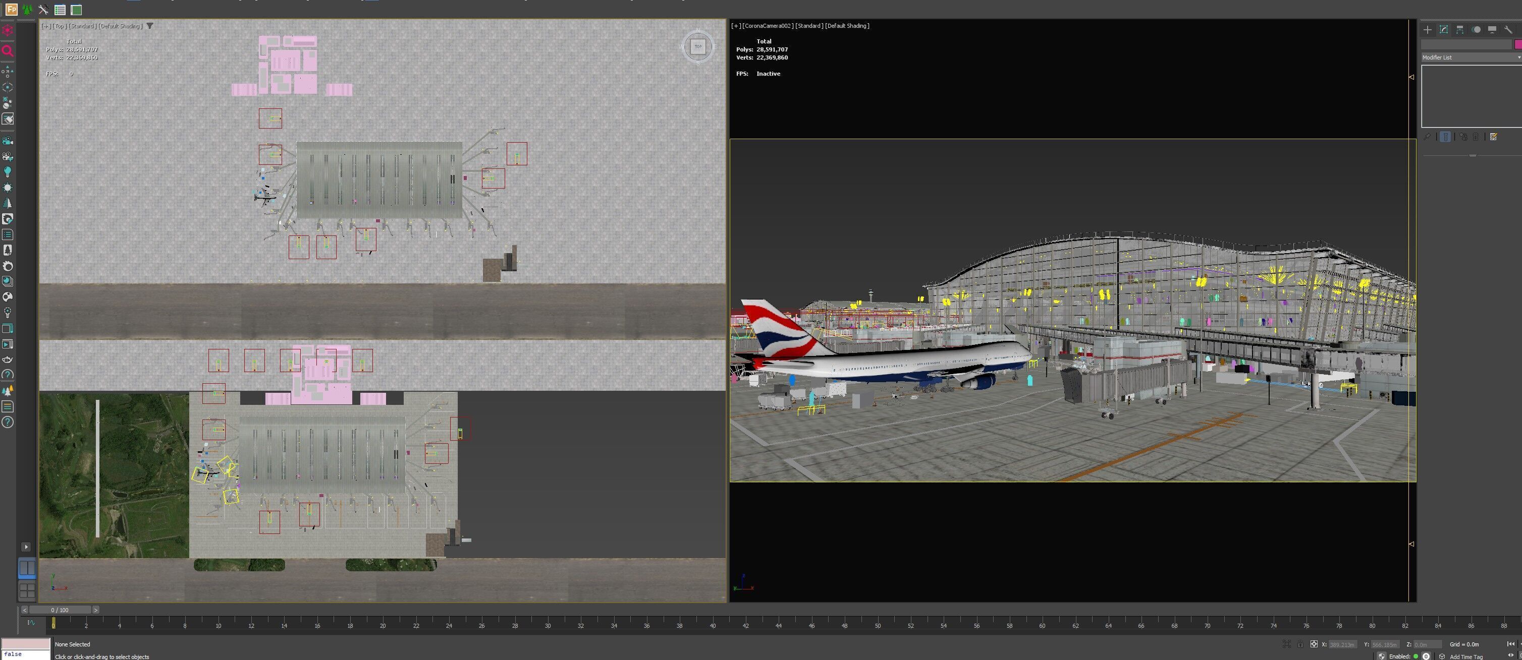 Airport terminal 3D model-Night 3D model_3