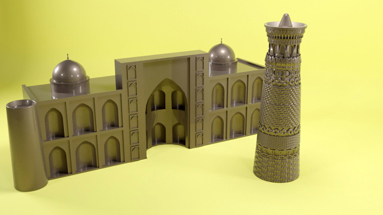 Minaret Kalyan and Madrasa Poi Kalon 3d model 3D print model_2