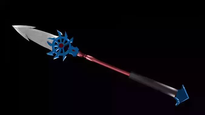 Fantasy Spear for game and Animation Low-poly 3D model