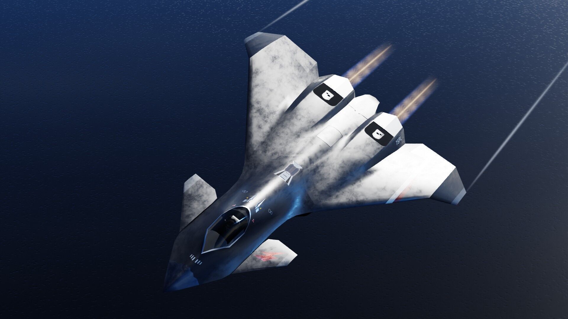 Boeing F-47 Thunderstorm NGAD Low-poly 3D model_13